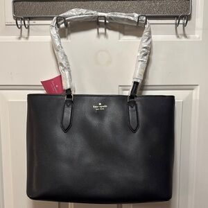 Kate Spade Black Structured Tote Bag